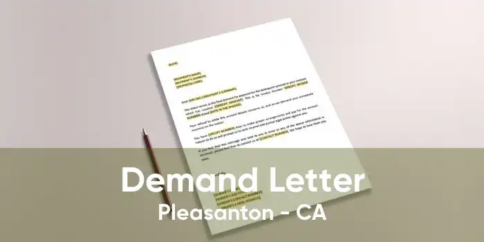 Demand Letter Pleasanton - CA