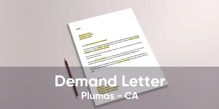 Demand Letter Plumas - CA
