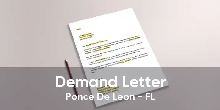 Demand Letter Ponce De Leon - FL