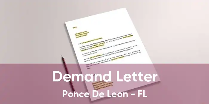 Demand Letter Ponce De Leon - FL