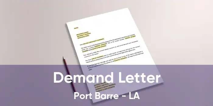 Demand Letter Port Barre - LA