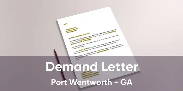  Demand Letter Port Wentworth - GA