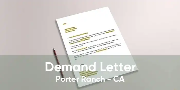 Demand Letter Porter Ranch - CA