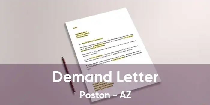 Demand Letter Poston - AZ