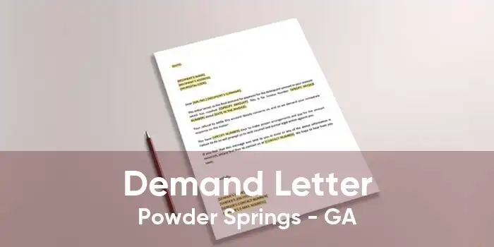 Demand Letter Powder Springs - GA