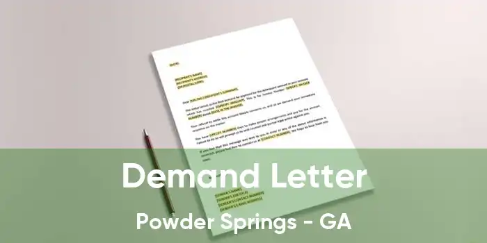 Demand Letter Powder Springs - GA