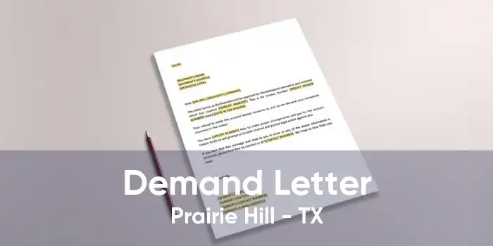 Demand Letter Prairie Hill - TX