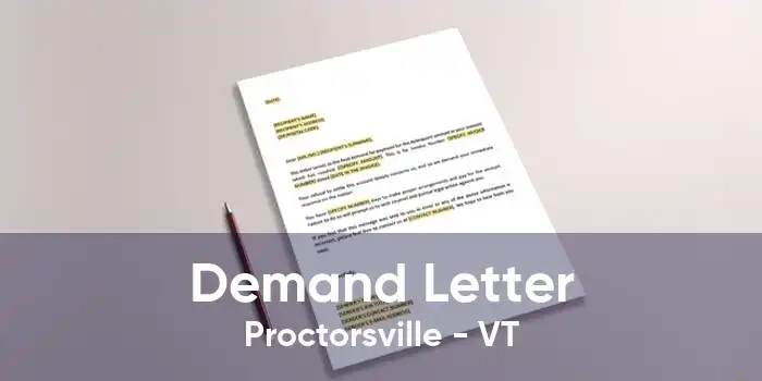 Demand Letter Proctorsville - VT