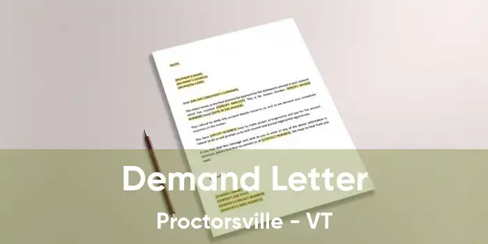 Demand Letter Proctorsville - VT