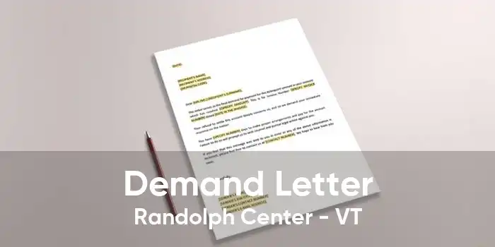 Demand Letter Randolph Center - VT
