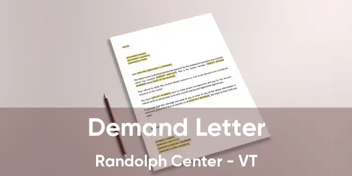 Demand Letter Randolph Center - VT