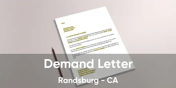  Demand Letter Randsburg - CA
