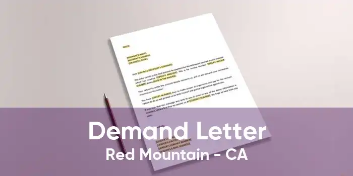 Demand Letter Red Mountain - CA