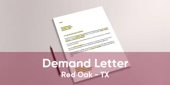 Demand Letter Red Oak - TX