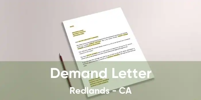 Demand Letter Redlands - CA