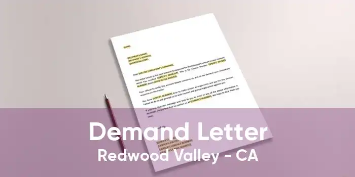 Demand Letter Redwood Valley - CA
