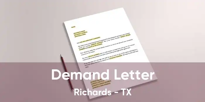 Demand Letter Richards - TX