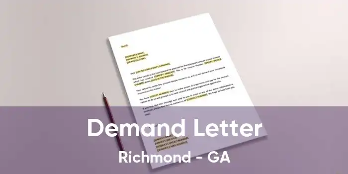  Demand Letter Richmond - GA
