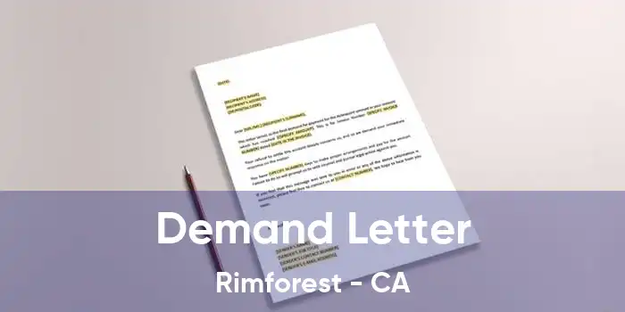 Demand Letter Rimforest - CA