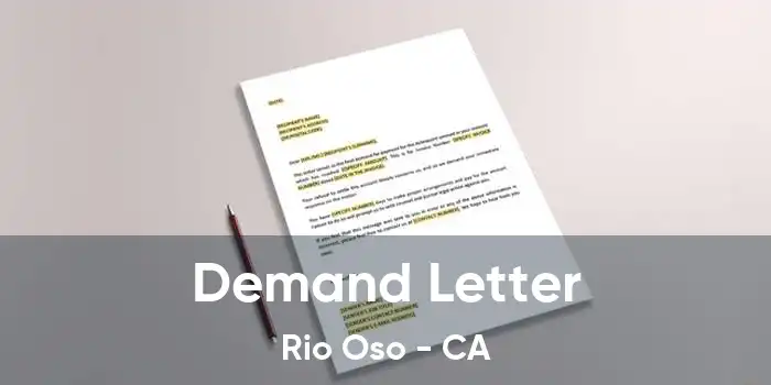 Demand Letter Rio Oso - CA