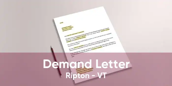 Demand Letter Ripton - VT