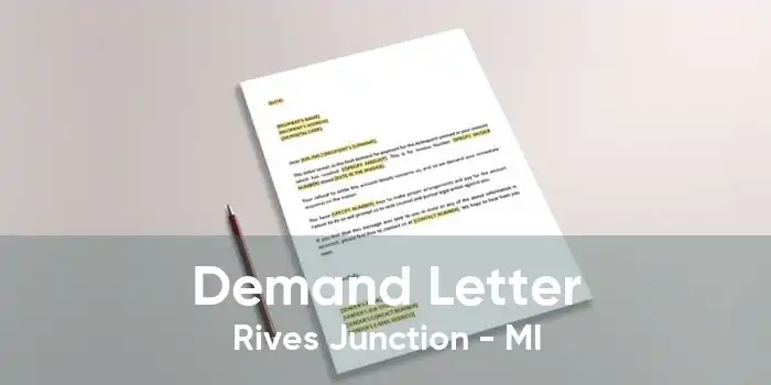 Demand Letter Rives Junction - MI