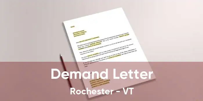 Demand Letter Rochester - VT