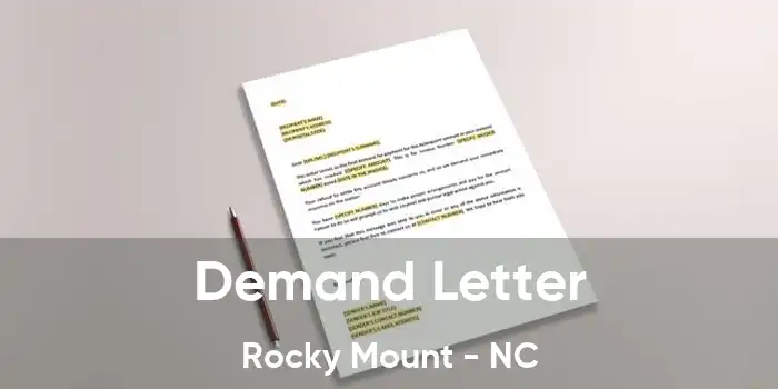 Demand Letter Rocky Mount - NC