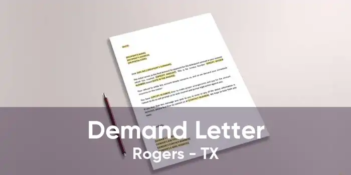 Demand Letter Rogers - TX