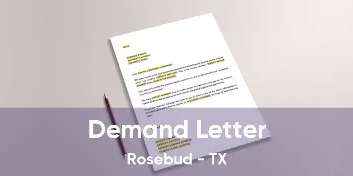  Demand Letter Rosebud - TX