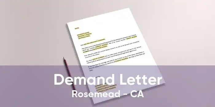 Demand Letter Rosemead - CA