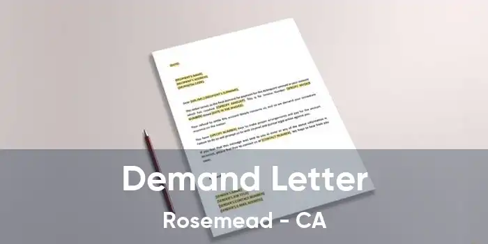 Demand Letter Rosemead - CA