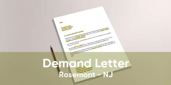 Demand Letter Rosemont - NJ