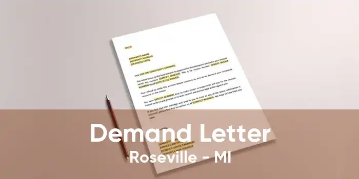 Demand Letter Roseville - MI