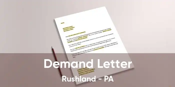 Demand Letter Rushland - PA