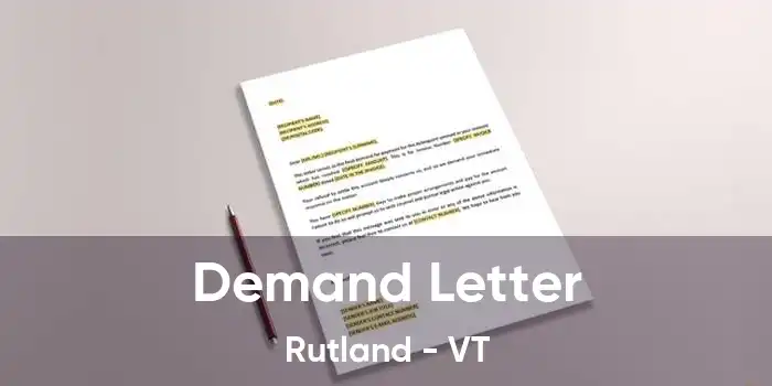 Demand Letter Rutland - VT