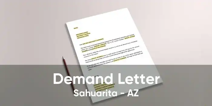 Demand Letter Sahuarita - AZ