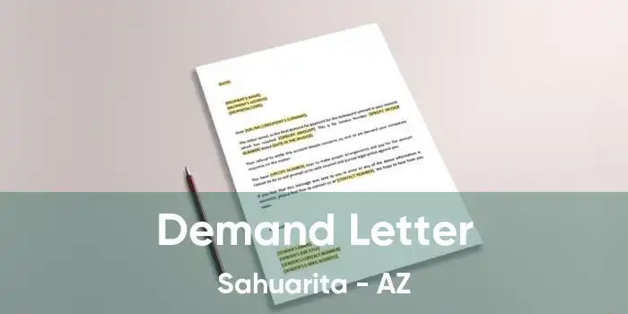  Demand Letter Sahuarita - AZ