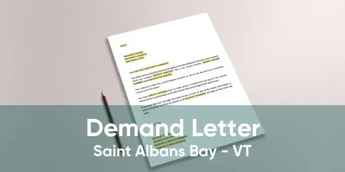Demand Letter Saint Albans Bay - VT