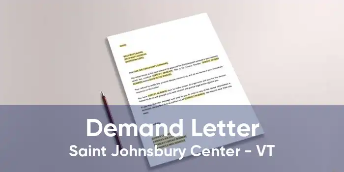 Demand Letter Saint Johnsbury Center - VT
