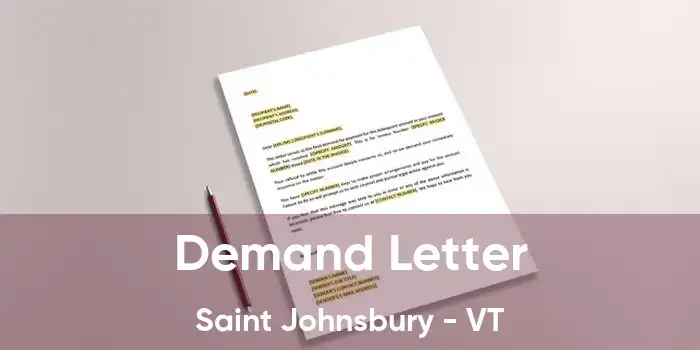 Demand Letter Saint Johnsbury - VT