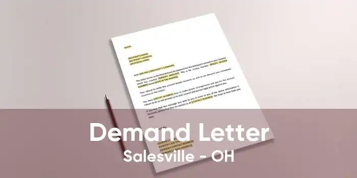 Demand Letter Salesville - OH