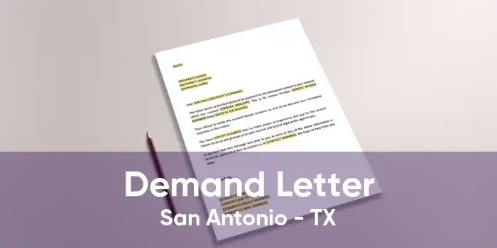 Demand Letter San Antonio - TX