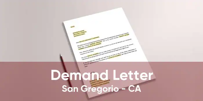 Demand Letter San Gregorio - CA
