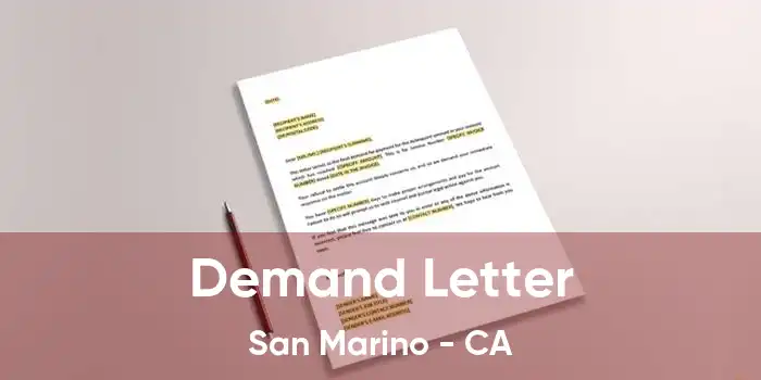 Demand Letter San Marino - CA