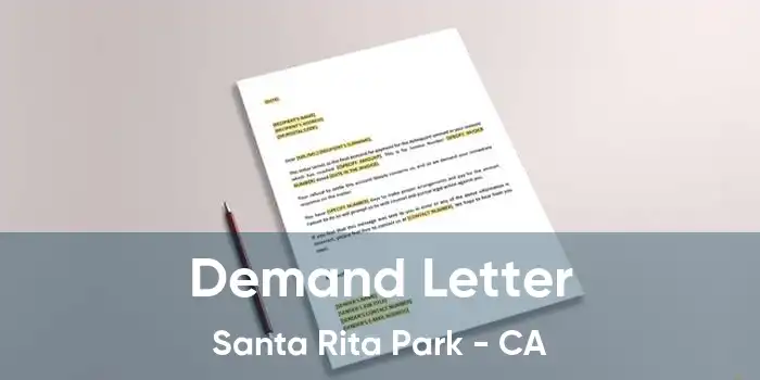 Demand Letter Santa Rita Park - CA