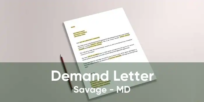 Demand Letter Savage - MD