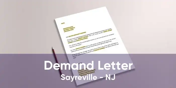 Demand Letter Sayreville - NJ