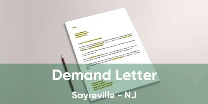 Demand Letter Sayreville - NJ