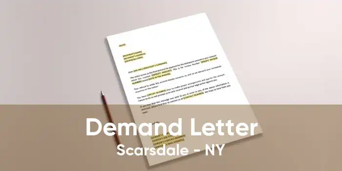 Demand Letter Scarsdale - NY
